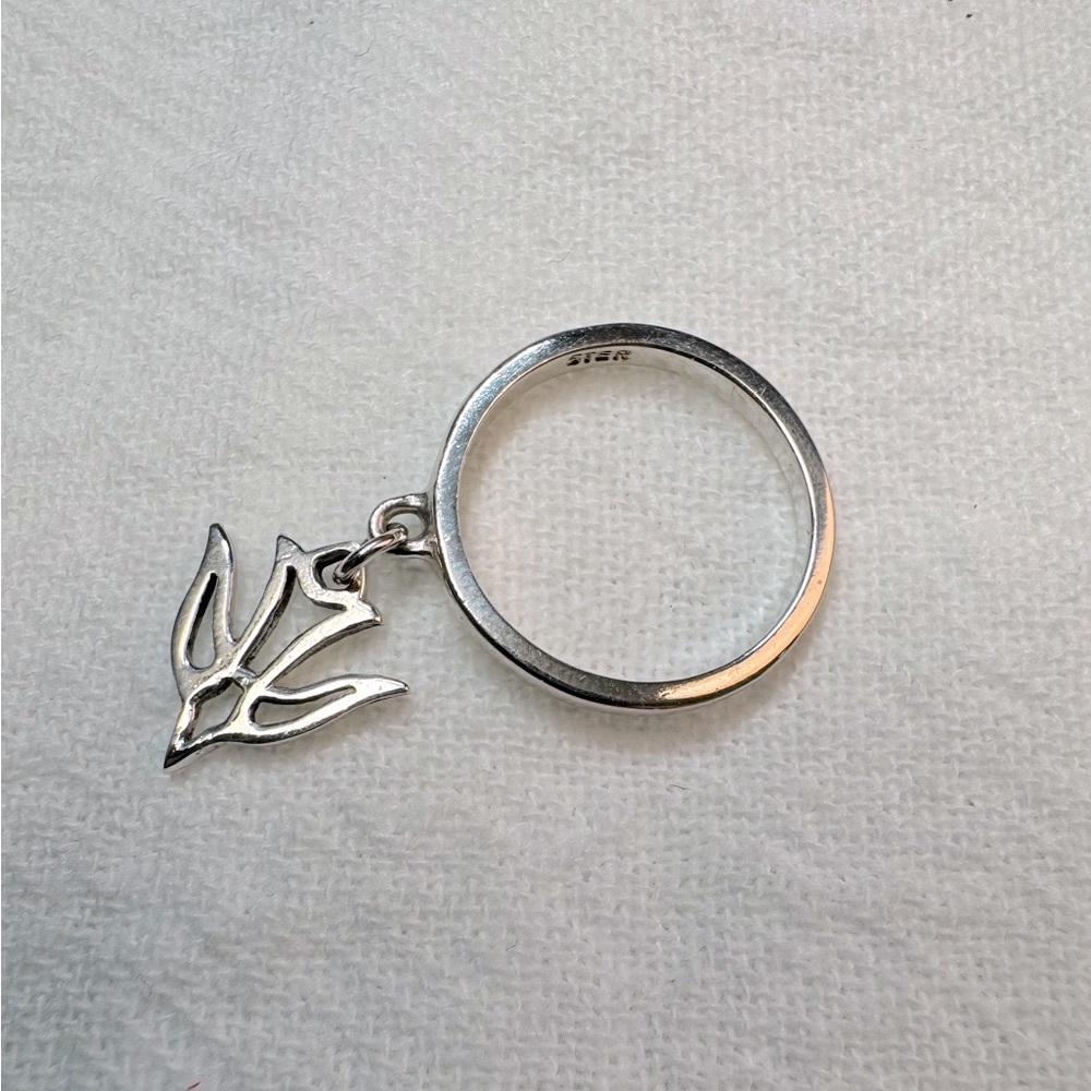 James Avery Descending Dove Silver Pendant Ring